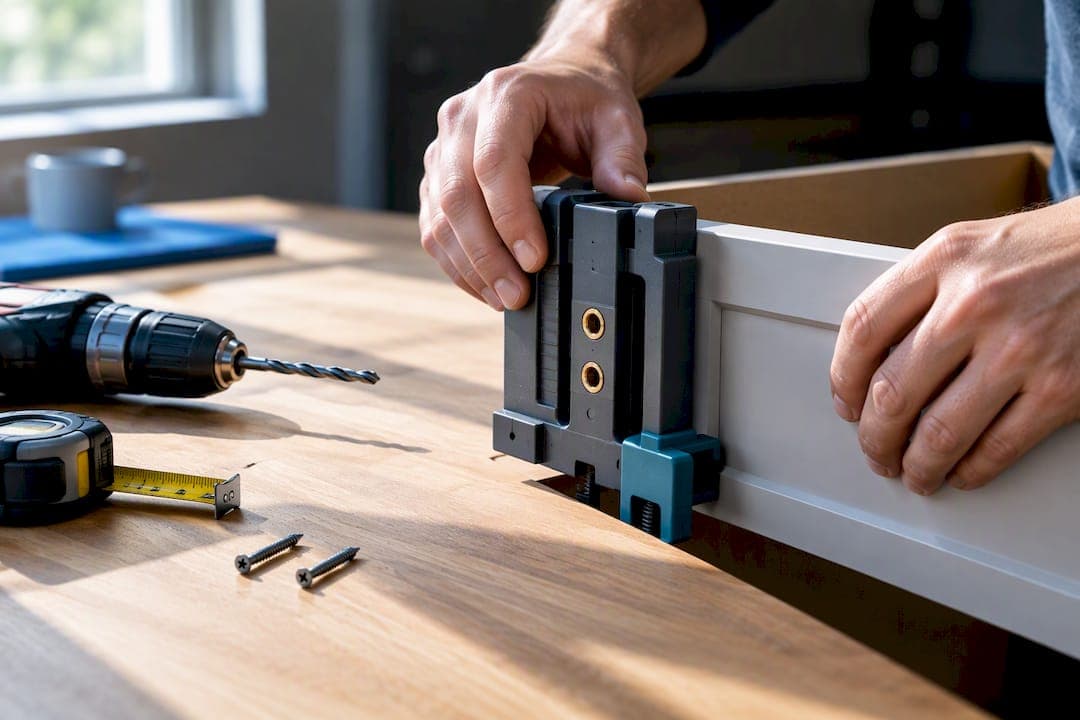 DIYers: Prevent Drilling Mistakes With Cabinet Handle Placement Jigs