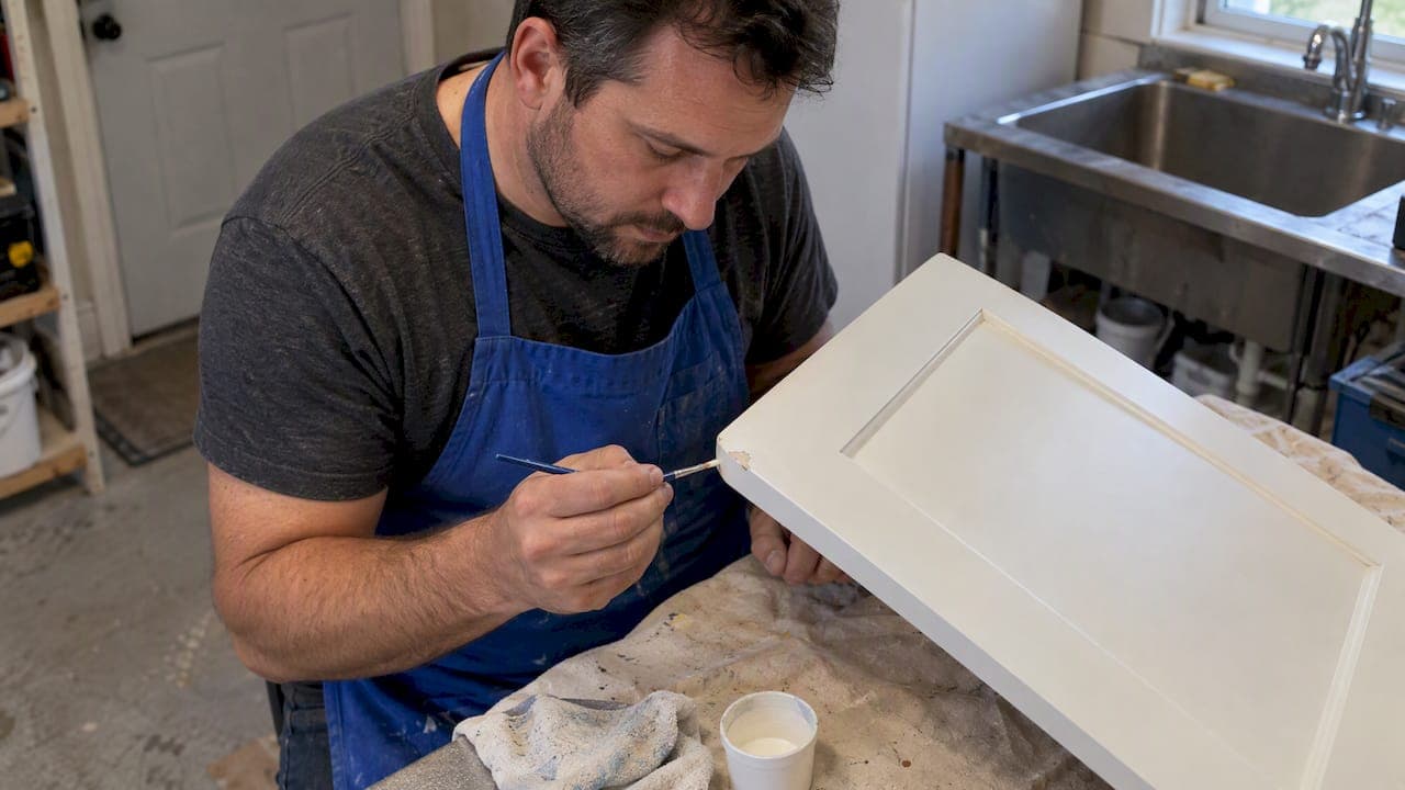 3 Steps to Nearly Invisible Cabinet Paint Touch Ups for DIYers