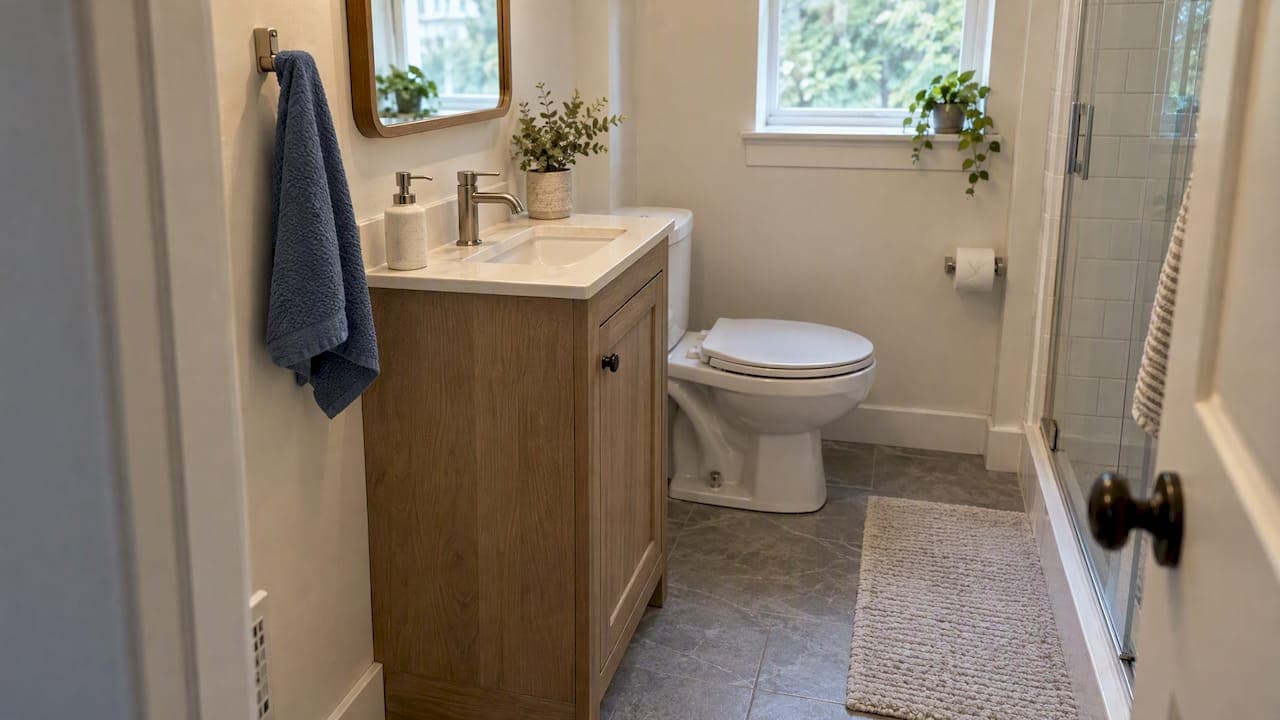 Save Floor Space: 10 Narrow Bathroom Vanity Ideas with 16–18in Depths